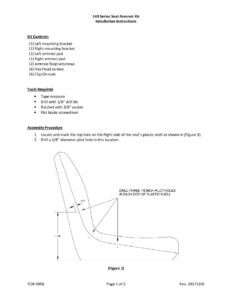 143 Seat Armrest Installation Instructions