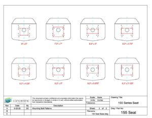 155 Seat Bolt Patterns