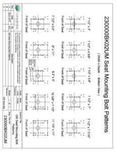 230 Seat Mounting Bolt Patterns