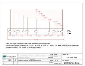 230 Seat Slide Rails