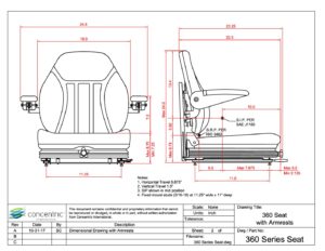 360 Series Seat with Armrests