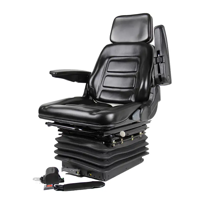 Armrests, Headrest, Slide Rails, Retractable Seatbelts, Vinyl, Black