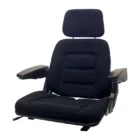 Adjustable Back Rest, Headrest, Armrests, Slide Rails, No Suspension, Fabric, Black