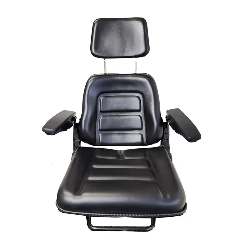 Adjustable Back Rest Seat, Head Rest, Slide Rails, Vinyl, Black