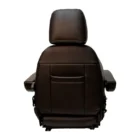 Adjustable Back Rest, Head Rest, HD Armrests, Lumbar support, PLAIN Carton, HD Vinyl, Black & Grey