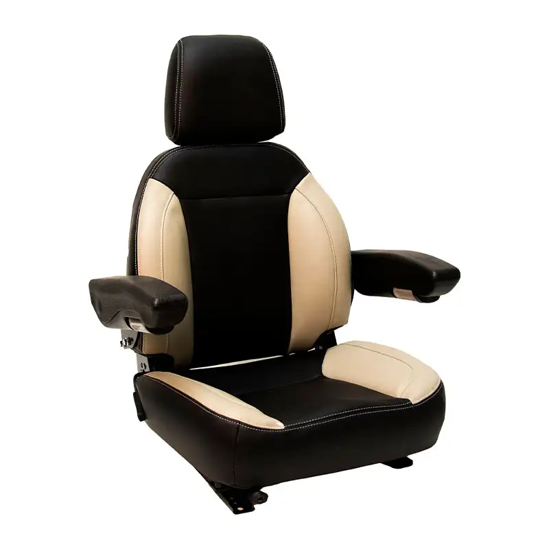 Adjustable Back Rest, Head Rest, HD Armrests, Lumbar support, PLAIN Carton, HD Vinyl, Black & Grey