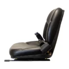 Contoured High Back, Steel Pan Seat, Retractable Seatbelt, Slide Rails, Heavy Duty Vinyl, Black