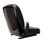 Contoured High Back, Steel Pan Seat, Retractable Seatbelt, Slide Rails, Heavy Duty Vinyl, Black