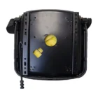 Contoured High Back, Steel Pan Seat, Retractable Seatbelt, Slide Rails, Heavy Duty Vinyl, Black