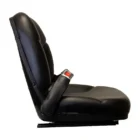 Contoured High Back, Steel Pan Seat, Retractable Seatbelt, Slide Rails, Heavy Duty Vinyl, Black