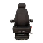 Deluxe High Back, Headrest, Armrests, Slide Rails, Fabric, Black
